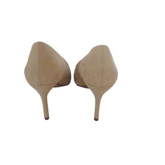 New Pair of J Crew Beige Faux Suede 3" Pointy Toe Heels in Size 10M - Picture 5 of 8